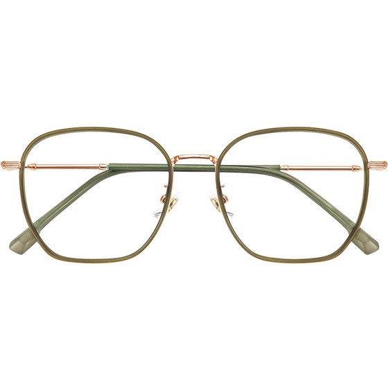 
Leshen professionally equipped with anti-blue light myopia glasses frame for women square round face large frame flat eye frame can match degrees