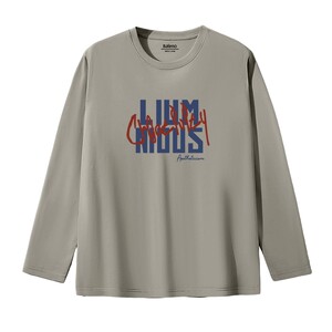 
Baleno American round neck long-sleeved T-shirt for men autumn new pure cotton men's outer wear round neck loose T-shirt LF