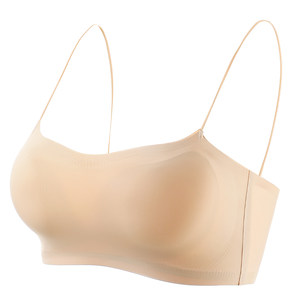
Liquid foundation invisible spaghetti strap underwear women's summer thin seamless strap tube top off-shoulder beautiful back all-in-one bra