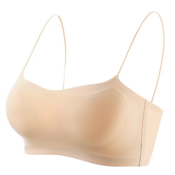 
Liquid foundation invisible spaghetti strap underwear women's summer thin seamless strap tube top off-shoulder beautiful back all-in-one bra