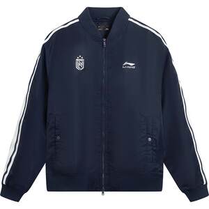 
Li Ning Cotton Clothing Men's Autumn and Winter Official New Workwear Flight Jacket Red Loose Warm Baseball Uniform Women's Sportswear