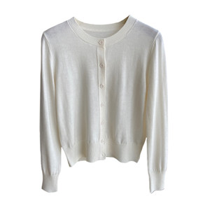 
AMR UU color is so beautiful, lazy style slimming knitted cardigan sweater short coat for women spring and summer 2026 new