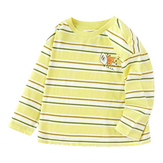 
Balabala boys long-sleeved t-shirt baby cotton bottoming shirt children's top spring and autumn new children's clothing striped t