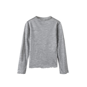 
New products for boys and girls in Little Big Planet Comfortable Pure Cotton Long Sleeve Four-Color T-shirt Tops All-match Basic Base Sweater