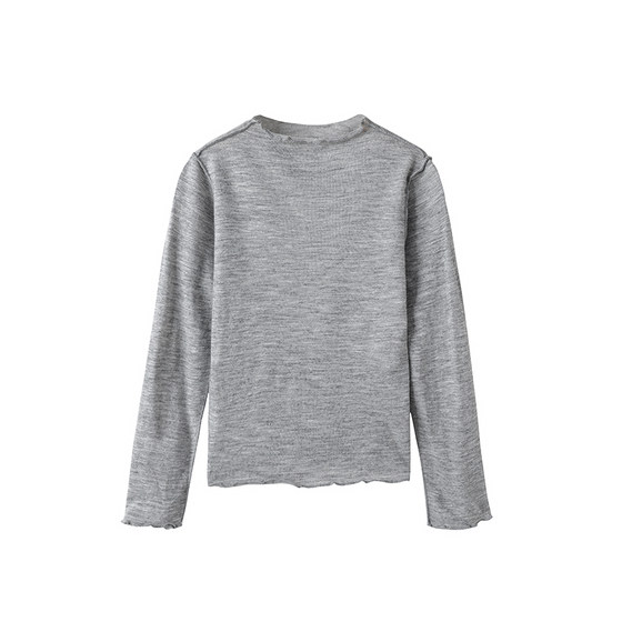 
New products for boys and girls in Little Big Planet Comfortable Pure Cotton Long Sleeve Four-Color T-shirt Tops All-match Basic Base Sweater