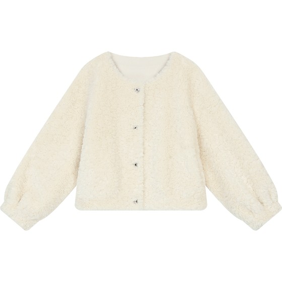 
Fairy's Pocket Plush Short Jacket Women's 2025 Winter New Fur-In-One New Year's Jersey Thousands of Gold