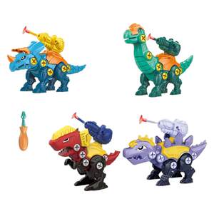 
New DIY disassembly and assembly of dinosaur toys for children, Tyrannosaurus, twisting screws, boys' intelligence development and assembly puzzle