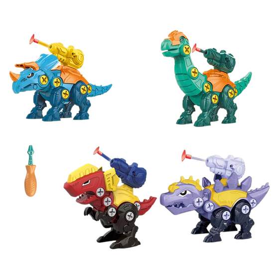 
New DIY disassembly and assembly of dinosaur toys for children, Tyrannosaurus, twisting screws, boys' intelligence development and assembly puzzle
