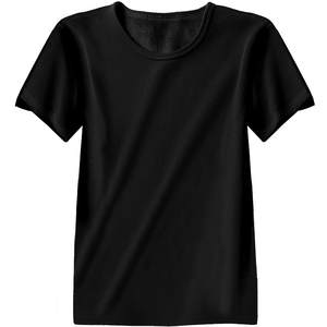 Round -neck short -sleeved T -shirt men's warm underwear and velvet thick pure black inner half -sleeved bottoming shirt