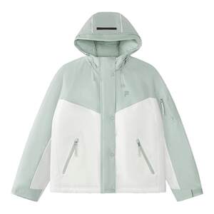 
FILA FUSION Fila trendy brand cotton jacket for women 2026 spring new fashion casual color matching loose hooded jacket