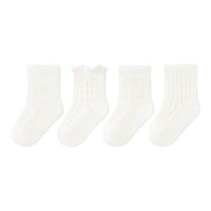 
Nido Bear girls white socks summer thin cotton socks baby pure white socks children's socks mesh breathable small white socks