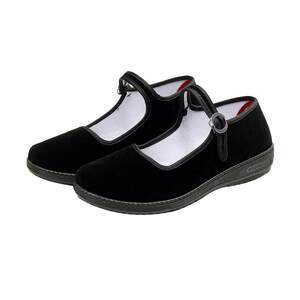 Old Beijing cloth shoes, high heels, soft bottom children's national Yangge dance shoes girl black princess test dance shoes female