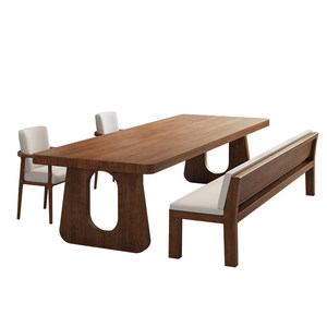 
Living room long desk reading study desk high-end solid wood simple modern home student long workbench office desk