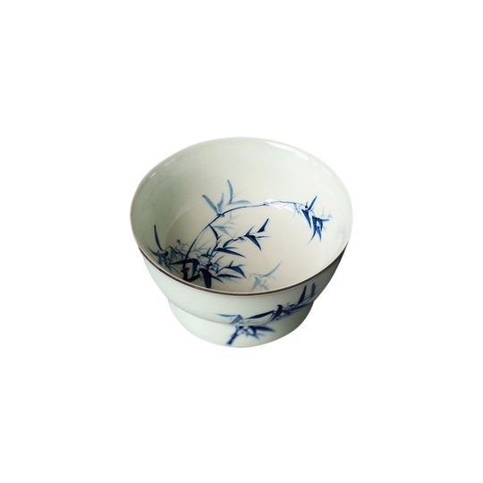 TEA SOUL Servizio Da Tè In Porcellana Blu E Bianco 11 Pezzi Con Farfalle E Fiori - 4