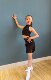 CLW Dance Wear ເດັກນ້ອຍ Latin Dance Cute Halter Neck Tassel Bow Split Practice Wear Suit Chacha Rumba