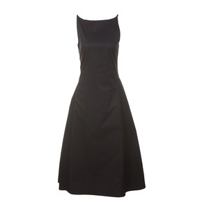 Fuxu FUXU French Black Skirt is asymmetrical design Herburn Herbon skirt, shoulder temperament cotton high -waisted dress