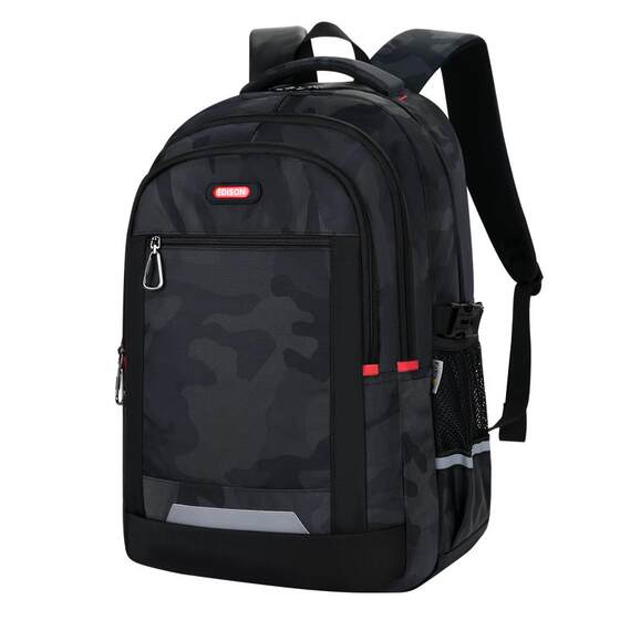 
Edison middle school student schoolbag male junior high school student new large capacity high school student burden reduction spine protection camouflage backpack
