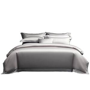 
Mercury Home Textile 100 Long-Low Cotton Four-Piece Set Naked Sleeping Class A Light Luxury Satin Set Simple Quilt Cover Bedding Sheets Bedding Products