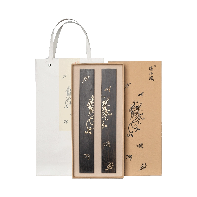 張小鳳吉光鳳羽鎮尺文房四寶鎮紙尺黃銅書法壓紙創意擺件高端毛筆