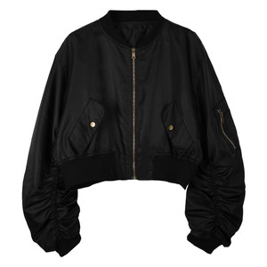 CIZZLEMORE black baseball jersey Spring and Autumn 2022 new Korean version loose and slimming long sleeved versatile short jacket