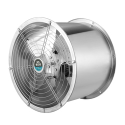 Stainless Steel Axial Flow Fan 220v Industrial Exhaust Fan High Temperature Resistant Kitchen Strong Mute Pipe Ventilation Fan