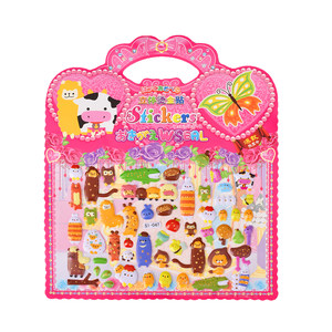 
Children's animal dinosaur anime letter stickers dress up girl boy stickers kindergarten reward three-dimensional bubble stickers