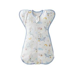 
October crystal baby anti-jump sleeping bag newborn surrender style pure cotton small month old swaddle artifact summer thin section