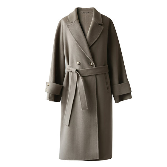 
popchrio film festival coat wool double-sided tweed coat small mid-length tweed women winter