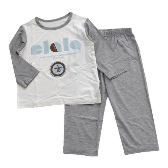 
Yilala boy zero carbon modal home clothing set nine-point sleeve long trousers pajamas boys summer thin air conditioning suit