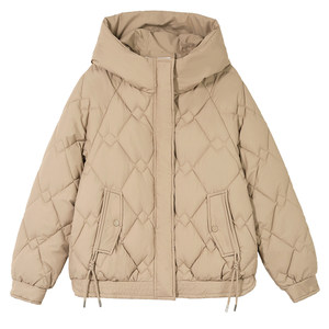 
Woodpecker short cotton coat for women 2025 new winter fashion small thickened warm hooded cotton jacket