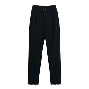 Black pants women's spring autumn summer thin 2026 new fat mm large size women's pants mom pants women's small feet harem pants