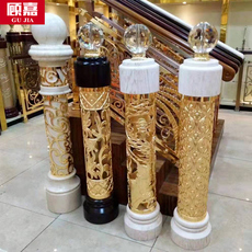 Балясины 大理石铝合金实木楼梯扶手将军柱立柱起步大柱罗马柱栏杆护栏配件