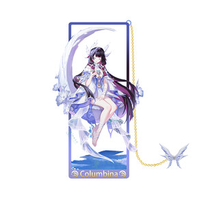 
Genshin Shoujo Columbia Metal Hollow Bookmark Alloy Student Stationery Gift Box Card Foolish People Peripheral