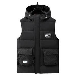 
Oversized cotton vest in winter wear for men thickened and fattening and warm vest hooded vest