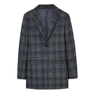 
[Same style in the mall] Talented retro wool wool coat for men 2025 autumn and winter new mid-length plaid jacket