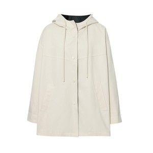 
Shifanli classic MIU contrasting hooded windbreaker 2025 autumn new Korean loose casual versatile jacket for women