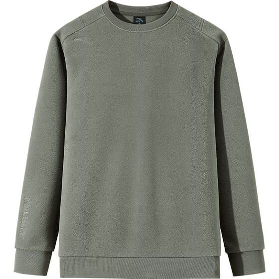 
ANTA Polar Fleece Round Neck Pullover Sweatshirt Men's Spring New Warm Fleece Jacket Jacket Liner Bottoming Shirt