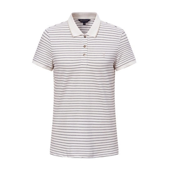 Polowalk レディース ストライプ ポロシャツ - 夏 2024