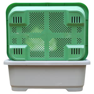 
New large balcony vegetable growing pot self-absorbent household vegetable growing pot rectangular plastic vegetable growing pot