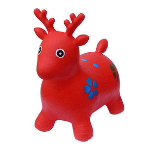 Children's toys inflatable jump horses, thickened inflatable horse riding children music jumping deer mount