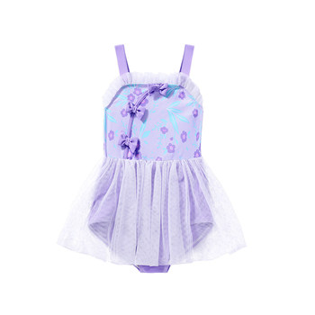 
[Triangle style with mesh] Children's swimsuit one-piece