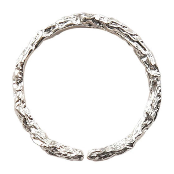 
Simple and cold style S925 sterling silver fresh irregular branch ring female Japanese and Korean trendy student internet celebrity spoke ring