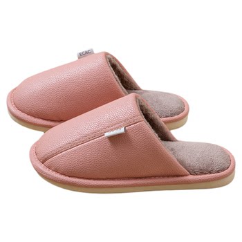 
PU waterproof cotton slippers for women autumn and winter 2025 new style