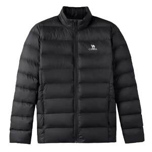 
Camel light down jacket for women 25 winter outdoor 90 velvet stand collar short warm rib down jacket for men