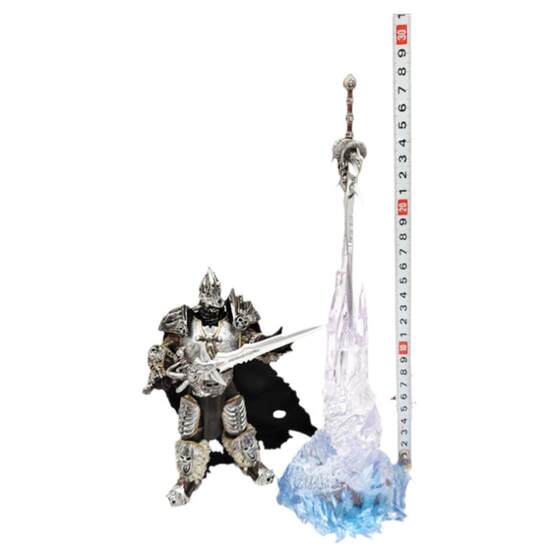 Limited Edition Warcraft Tribe Guardian Beast Master Movable Sword Master 1/10 Lich King Statue Hand-made Scenic Table Model