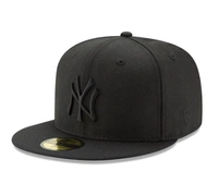 Speat Authentic MLB Yankee Team NY All Black на черной бейсболке