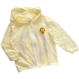
Children's pure cotton sunscreen summer boys and girls baby thin bamboo joint cotton mesh air conditioner shirt mosquito zipper top
