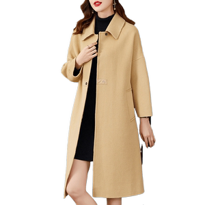 
Chanifen high-end double-sided wool cashmere coat for women 2026 new spring and autumn mid-length loose casual coat
