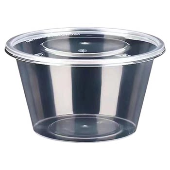 Disposable bowl round disposable thickened meal bowl bento box PP material takeaway camping food packaging box