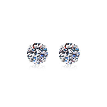 
Moissanite earrings for women, sterling silver light luxury diamond ear bone nails for men, 18k gold zircon earrings screw screw clasp earrings